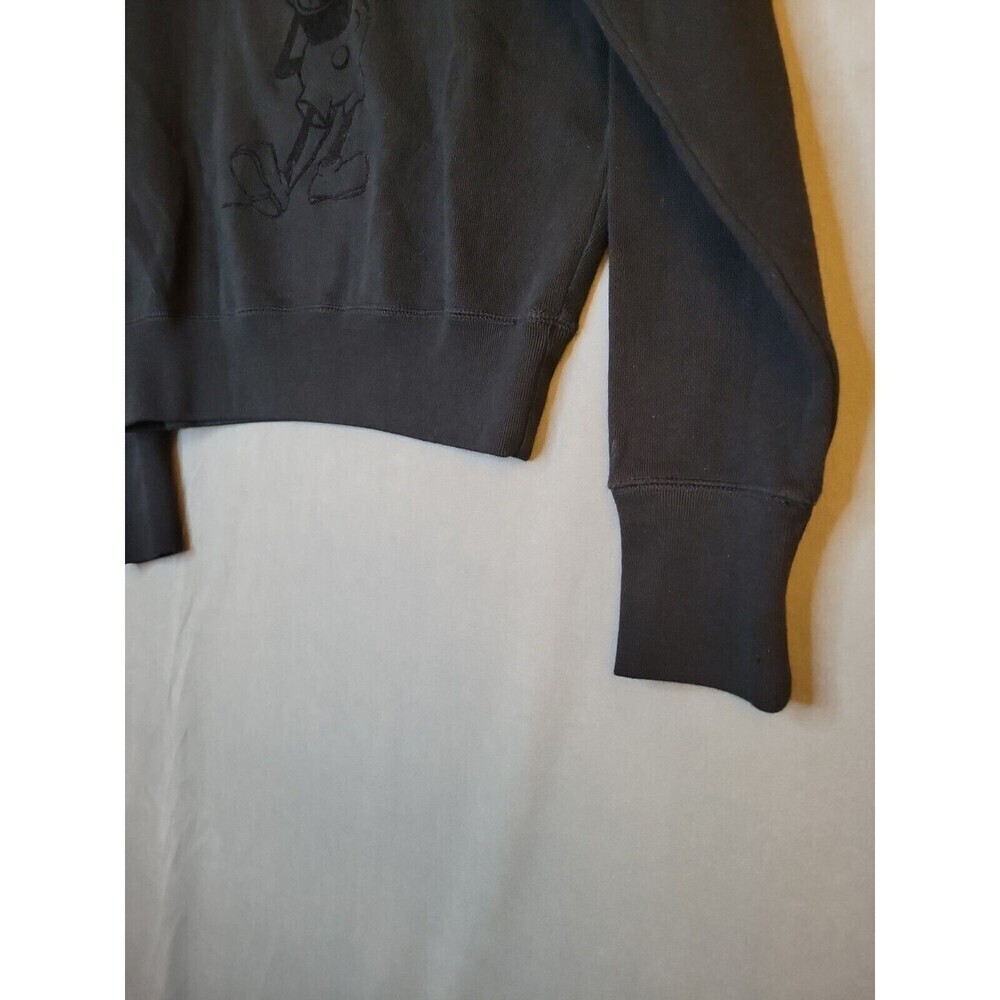 RARE Uniqlo x DISNEY Mickey Mouse SIZE M Black Crewneck Sweatshirt MUST SEE, EUC - Picture 8 of 14